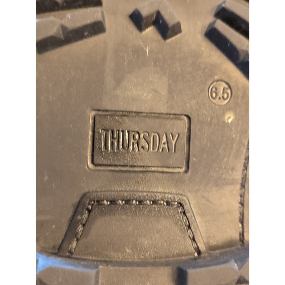 Thursday Boot Co. Quest Black Matte Leather Women's Boot Size 6.5 Combat Moto - Picture 12 of 15
